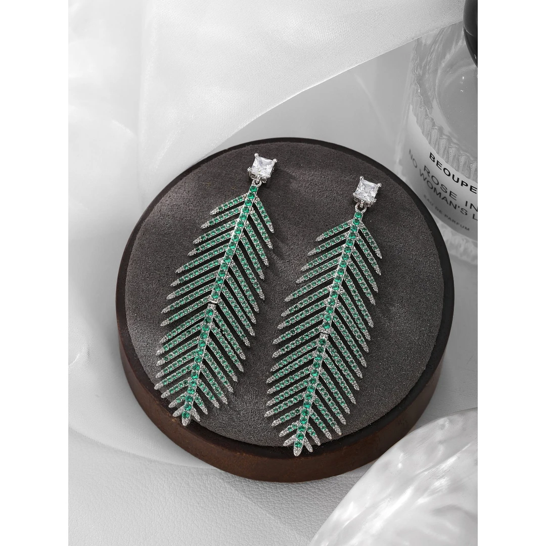 合金合成锆石耳饰 4726高级轻奢时尚流苏耳环