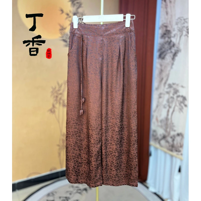 403高端时尚潮流百搭裤子轻奢龟裂纹休闲裤子