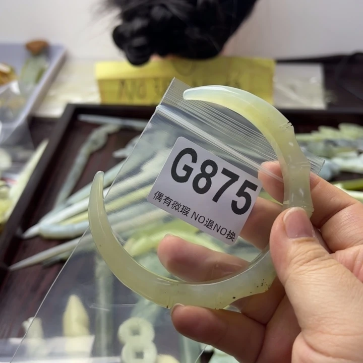 蛇纹石玉发饰合金无***妈