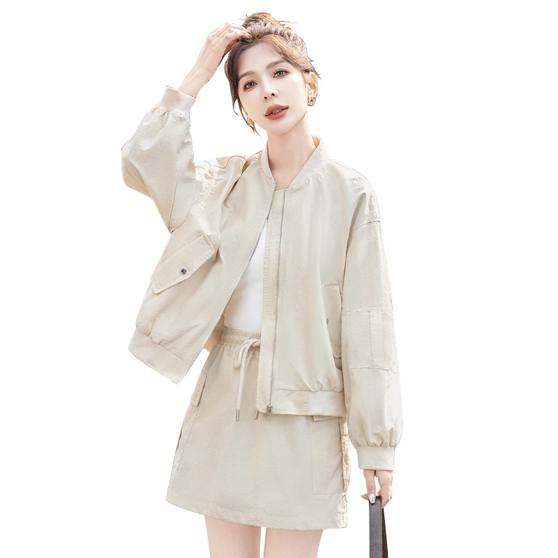 丝柏舍 欧若风2025夏季外套搭半身裙两件套小众套装S51B0424N