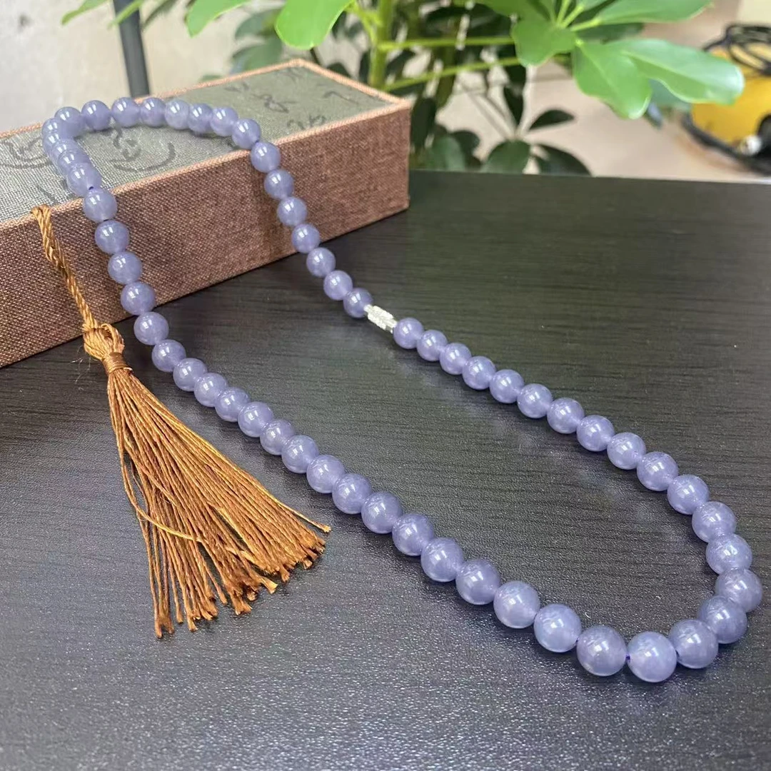 A808烟紫精品8mm妈妈项链