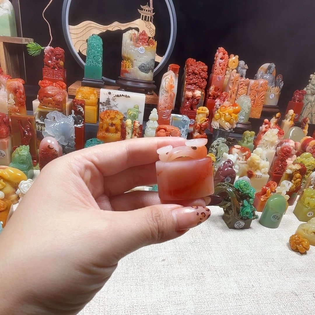 印石寿山石如意钮