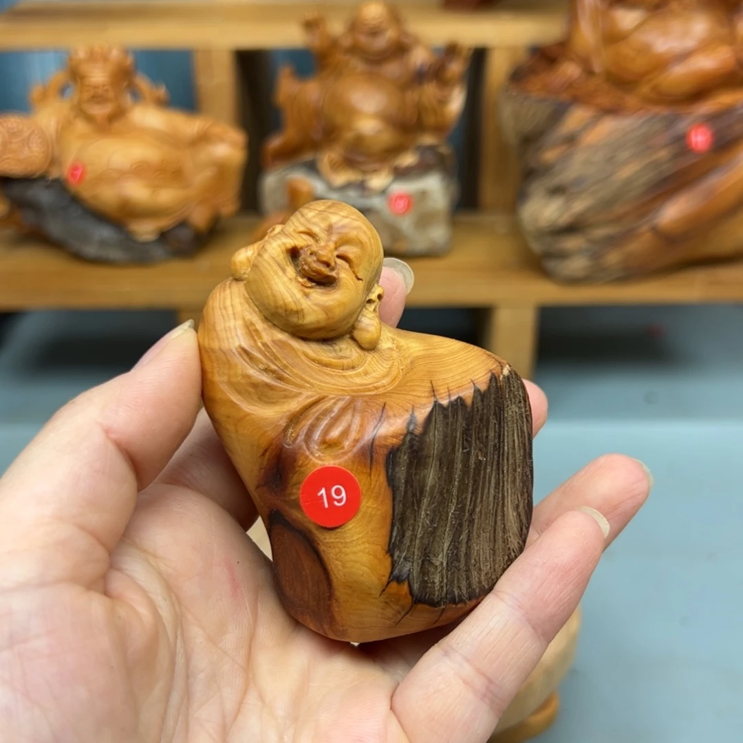 好***心木崖柏木摆件手把件