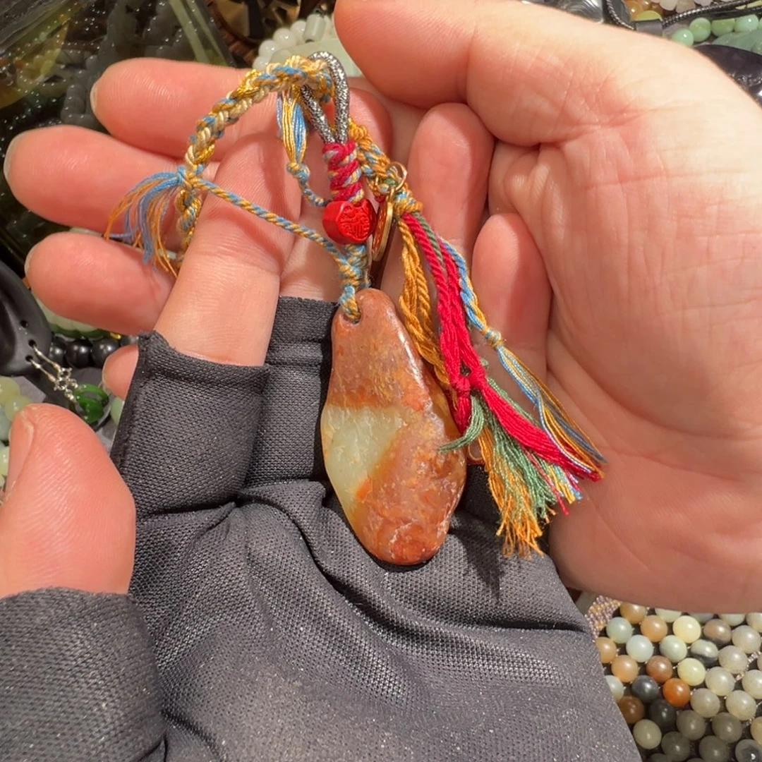 未镶嵌和田玉包链河磨玉