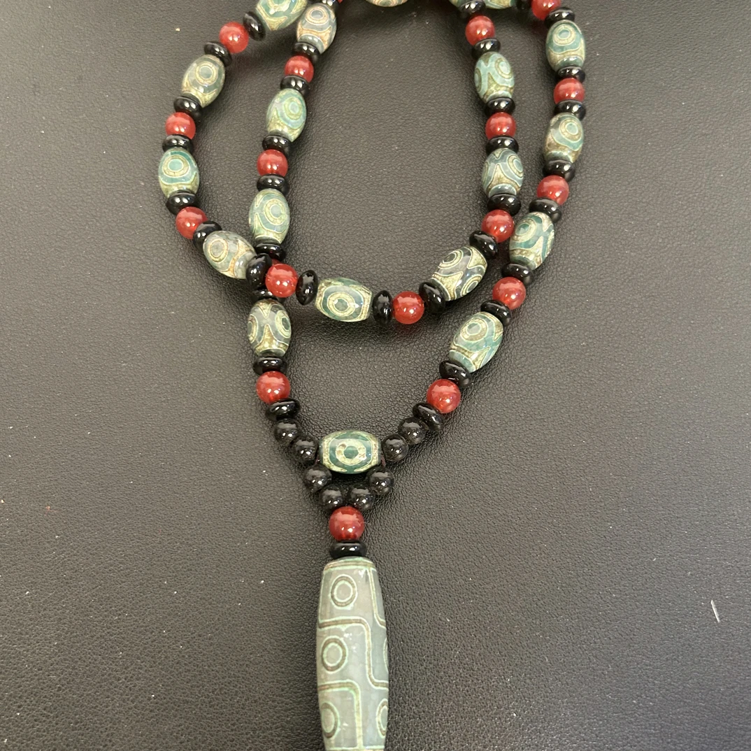 天珠9眼链子3眼精美珠珠项链W152