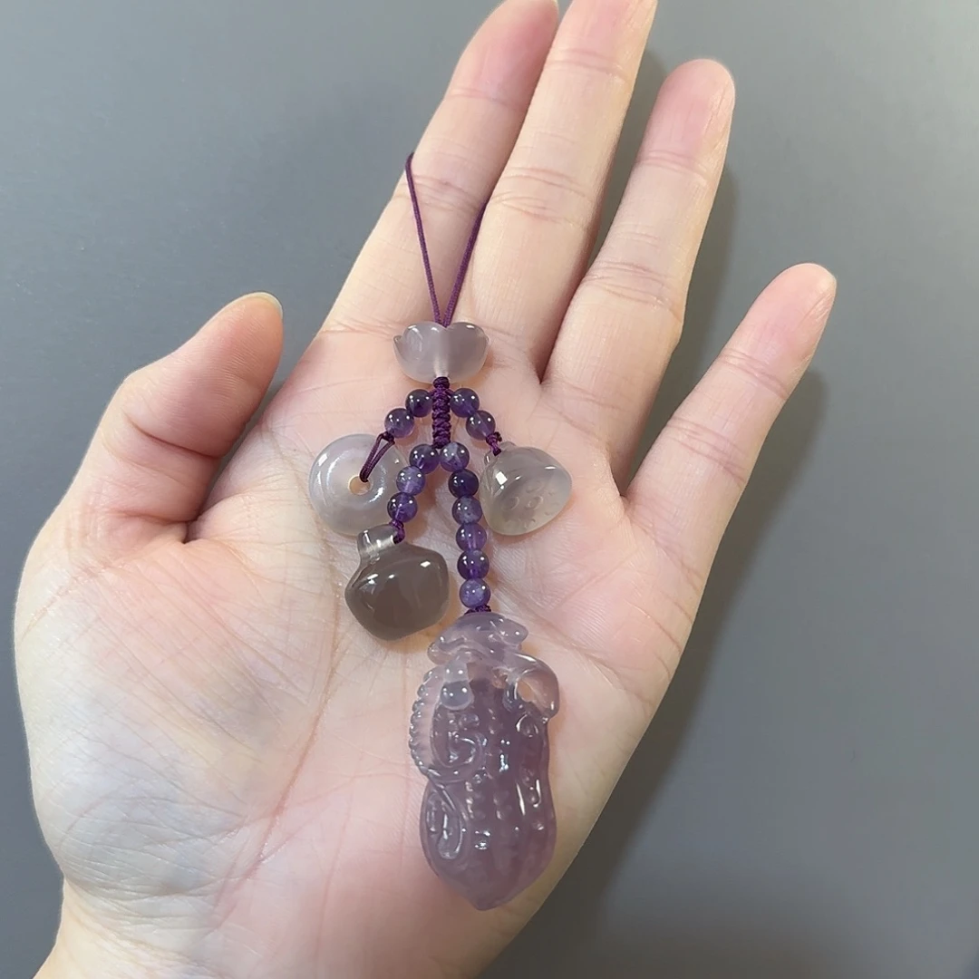 玛瑙/玉髓未镶嵌手机挂件