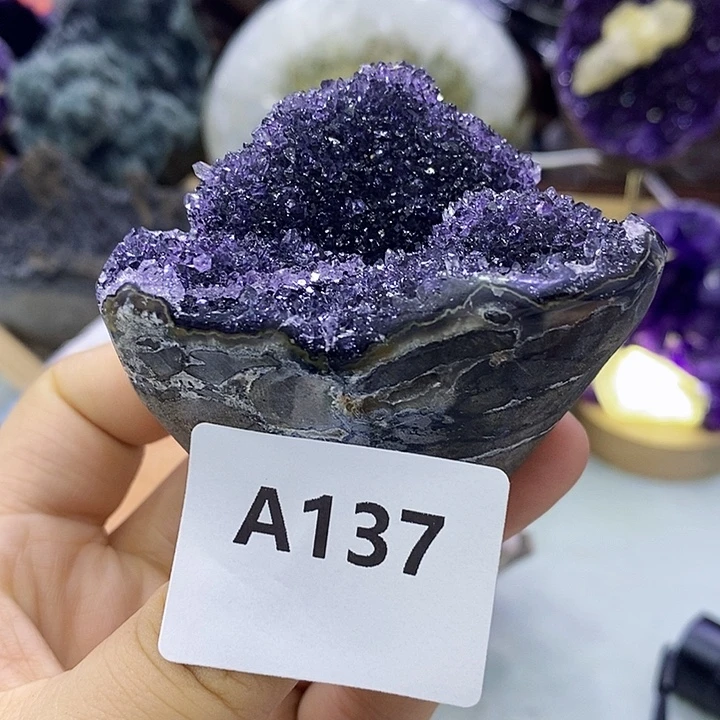 银S925镶嵌紫晶大型摆件（非配饰）