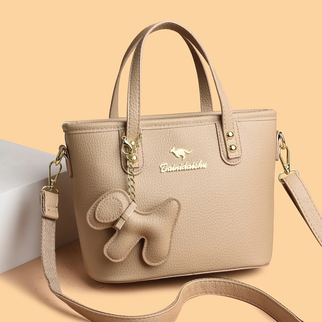 正 8504 女包 卡其 【长26高18厚11cm】