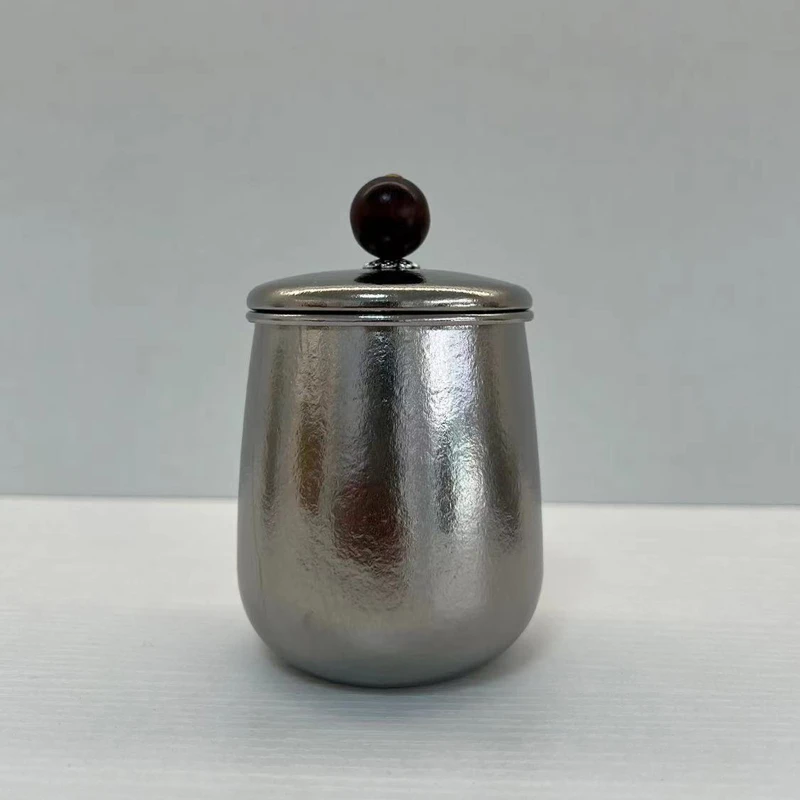 [工厂直销]新款纯钛储茶罐茶叶罐调味罐200ml户外便携金属密封罐