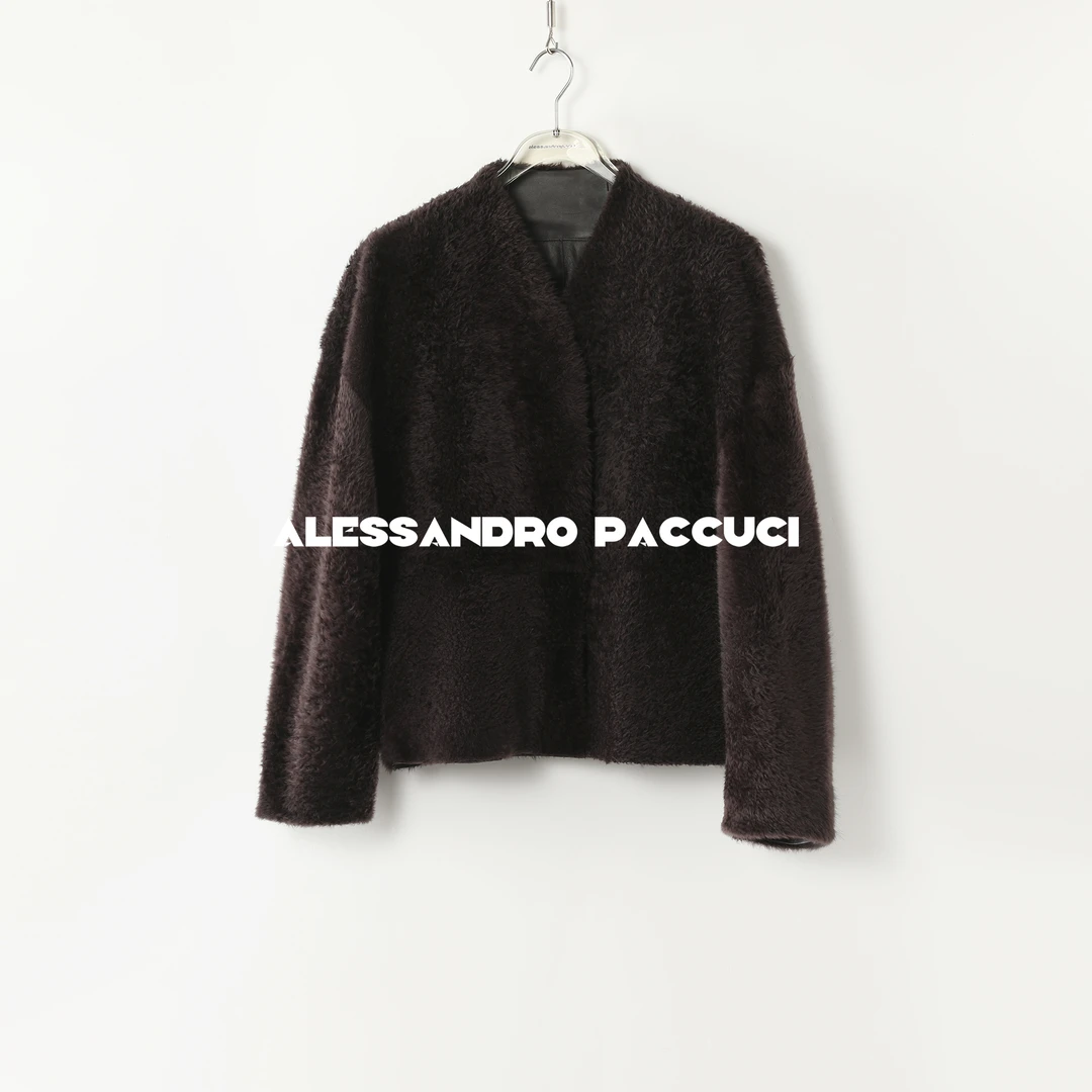 AP洛哥43044CM-2【黑标系列】进口拉贡时尚百搭保暖短外套2024冬