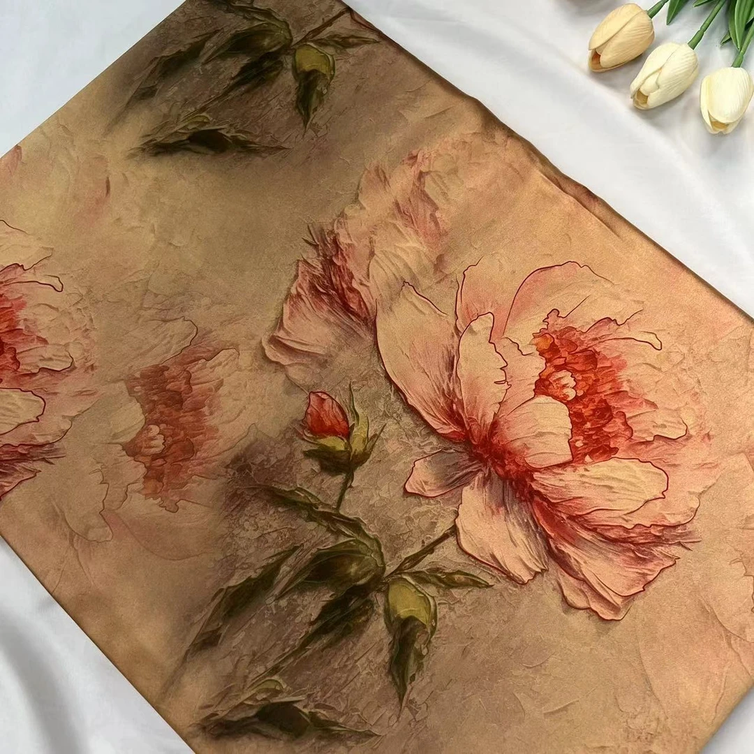 香云纱床单-玫粉茶花 55姆米