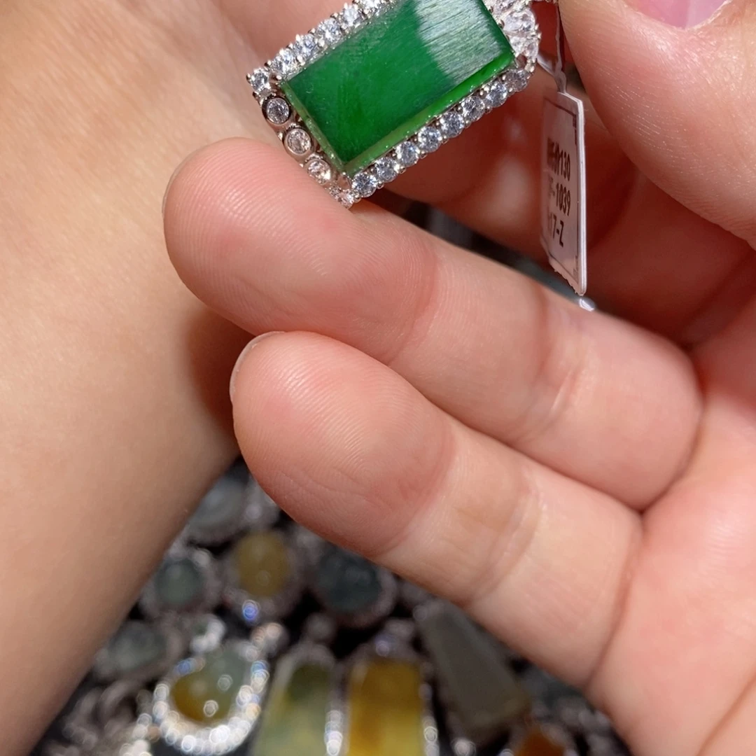 翡翠颈饰银S925镶嵌mkj kk