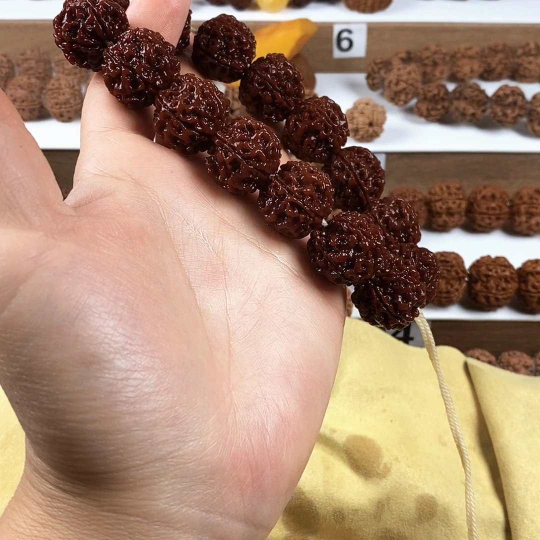 金刚菩提手串原生态老籽梅花蜂窝双龙