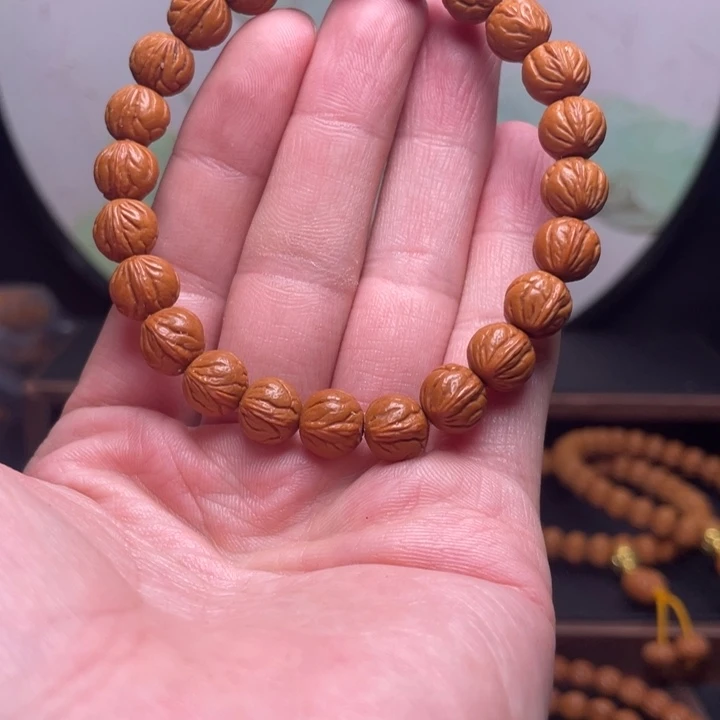 桃核手串10玉龙脊手串