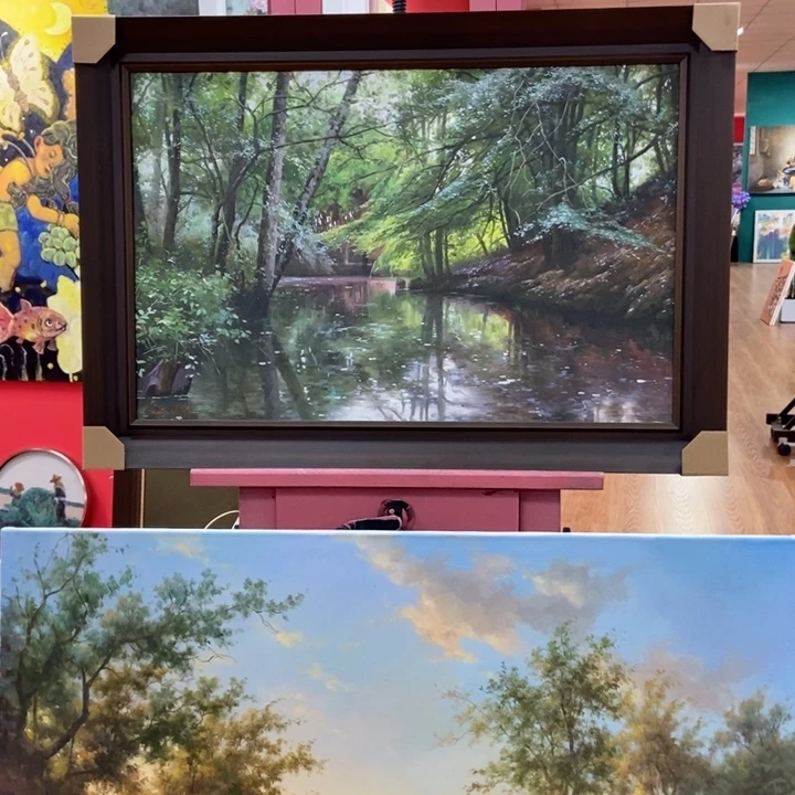 用***6油画朝鲜艺术家作品