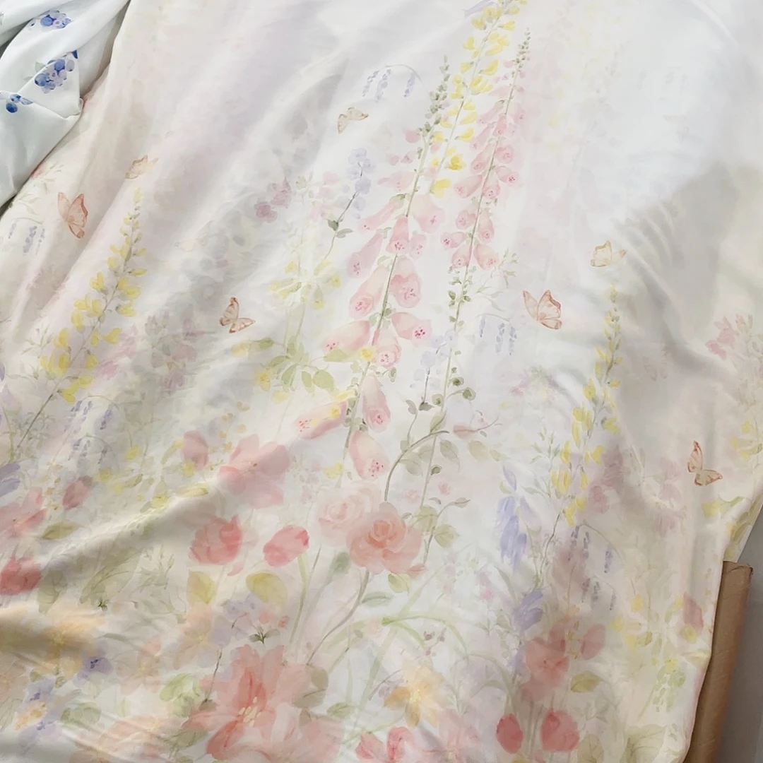 一米价天丝人丝1.4米宽果子布艺地卷