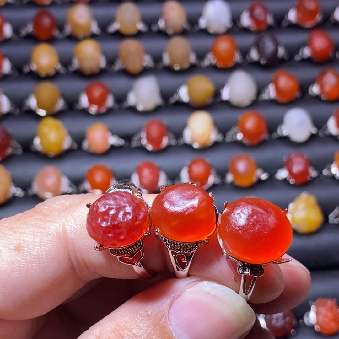 贝***宁玛瑙/玉髓合金戒指