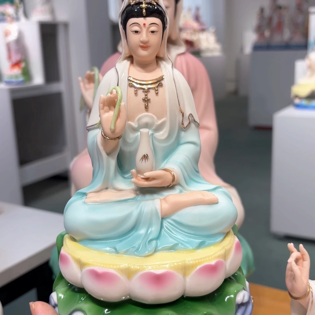 摆件瓷摆件观音8吋