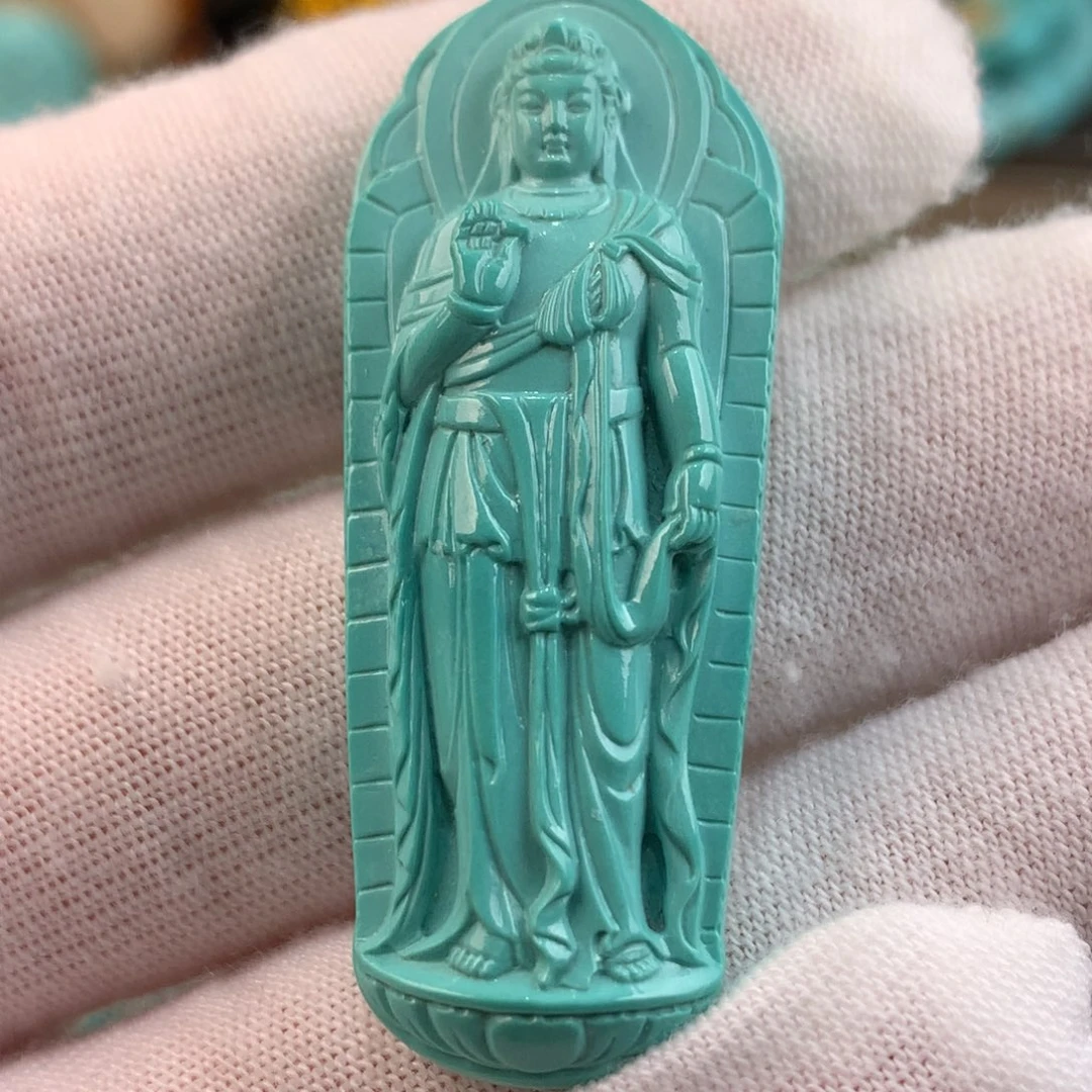 绿松石未镶嵌站观音