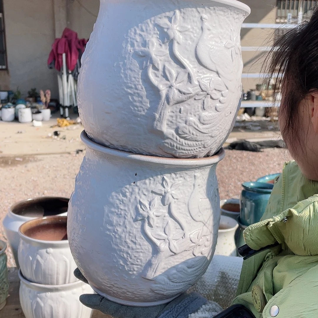 红陶王嫂花盆0210-312微瑕