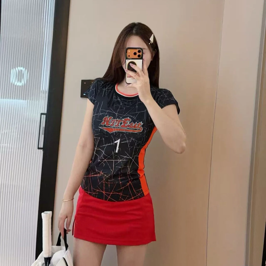 新款男女款速干透气羽毛球大赛服短袖比赛训练运动定制