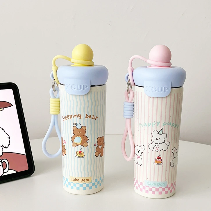 2025新款~不锈钢保温杯316女高颜值卡通可爱随行办公水杯吸管杯