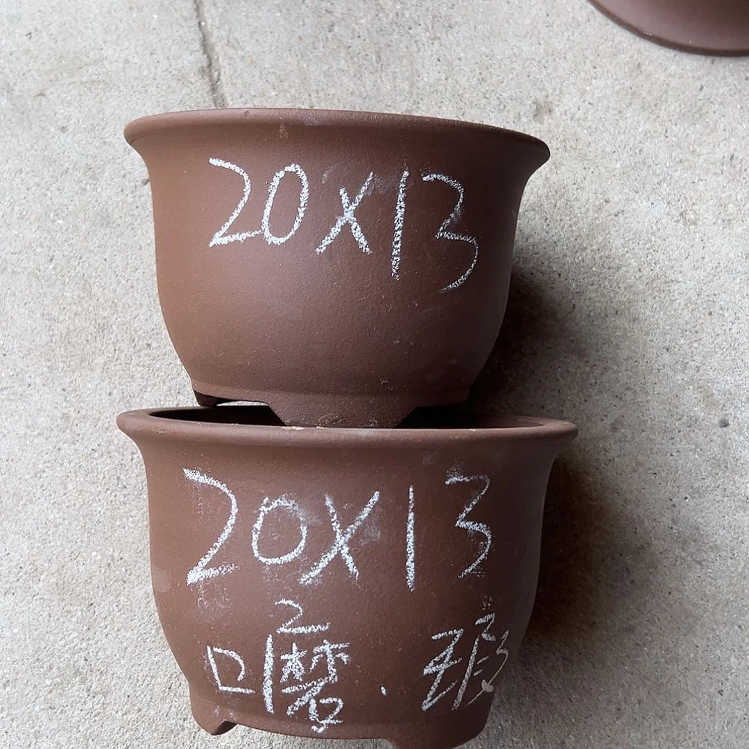 紫砂花盆宜兴紫砂花盆2只