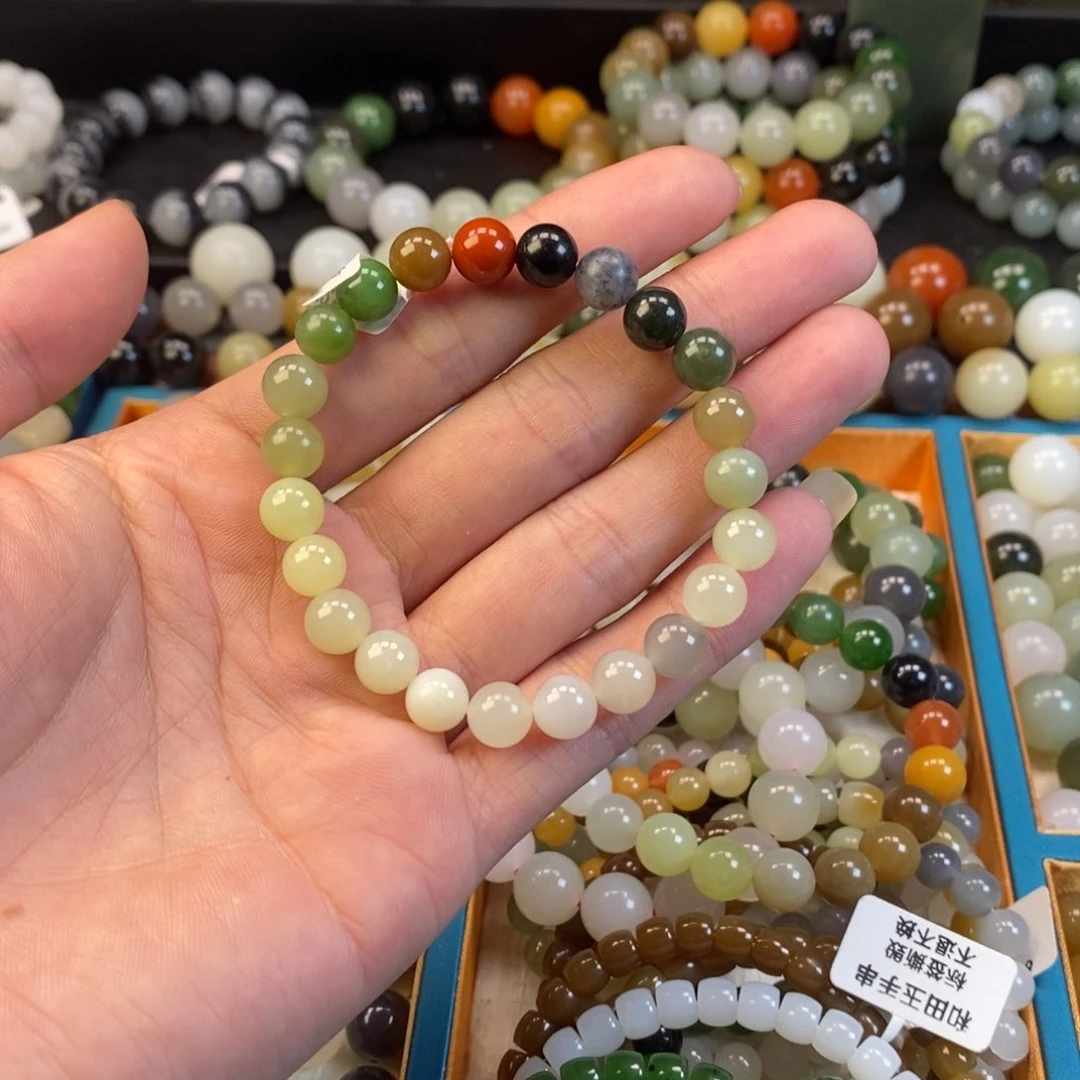 和田玉手串未镶嵌卡8福利多宝