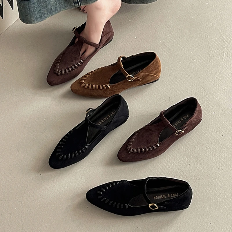 OJRZ时尚休闲风玛丽珍鞋女2025秋季新款配裙百搭舒适时装浅口单鞋