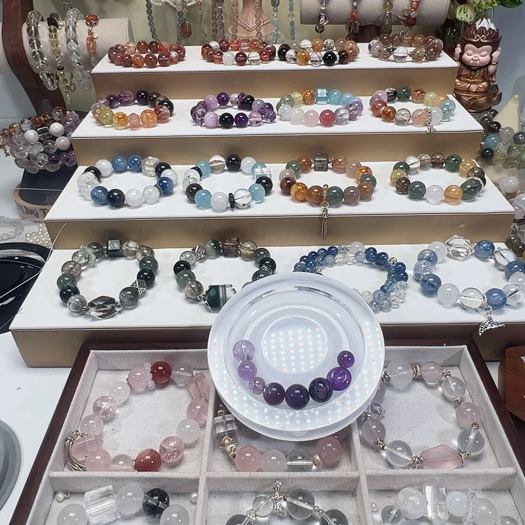 未镶嵌烟晶手链单珠