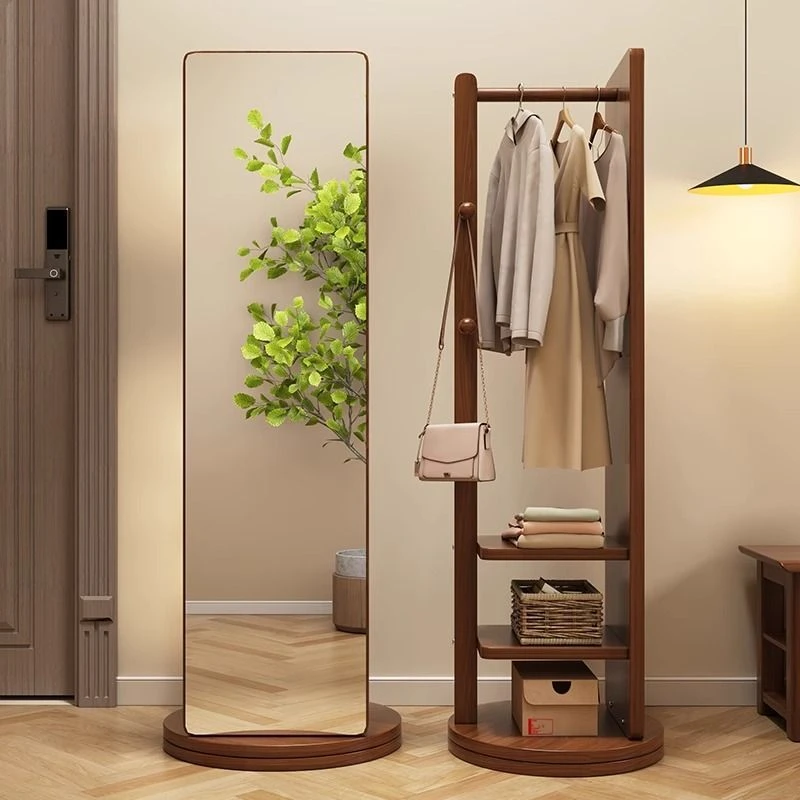 全身镜旋转落地镜家用可移动卧室穿衣镜镜子高清玻璃全身镜落地式