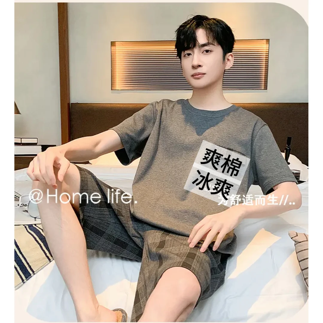 129-男士夏季爽棉三件套套装