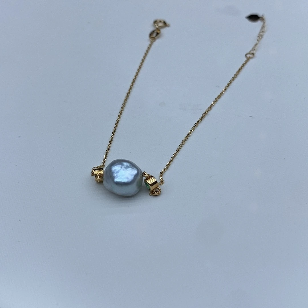 海水珍珠手绳18K金镶嵌