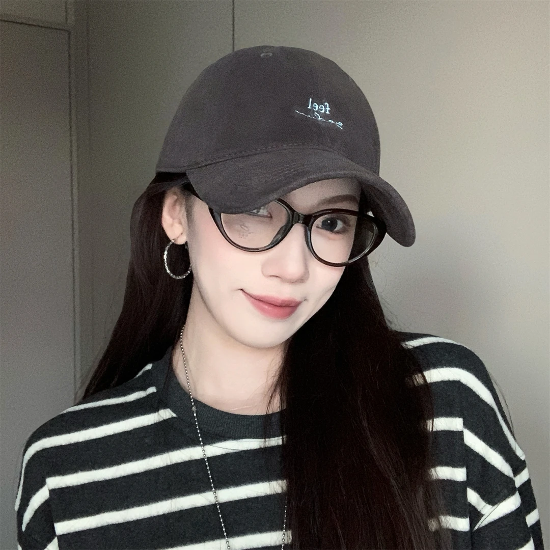 【圆头星人】小众街头美式棒球帽子复古女孩穿搭显脸小鸭舌帽大头围