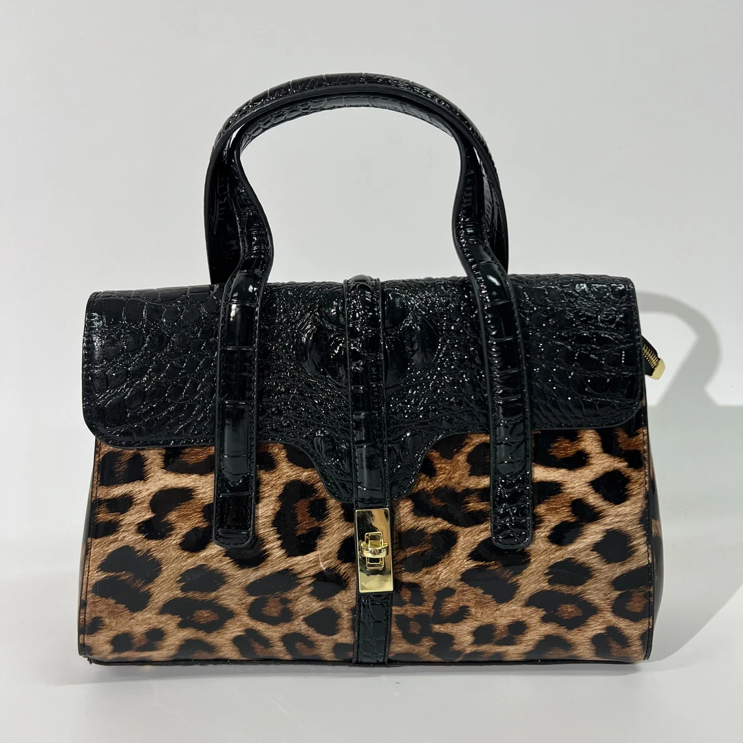 豹纹手提包时尚百搭2025新款包包