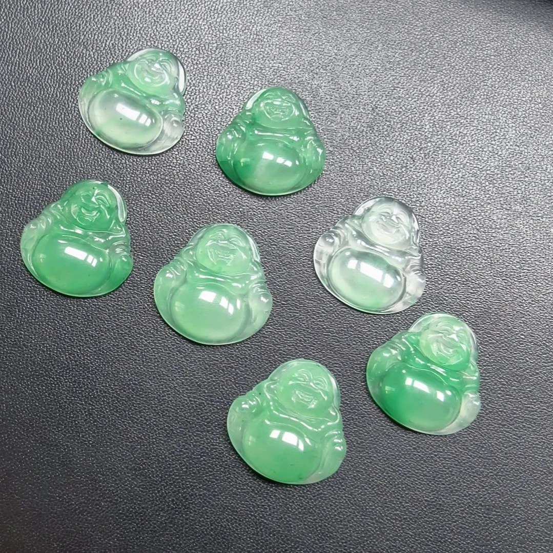 石英质玉（非洲翠）未镶嵌吊坠(不含链)