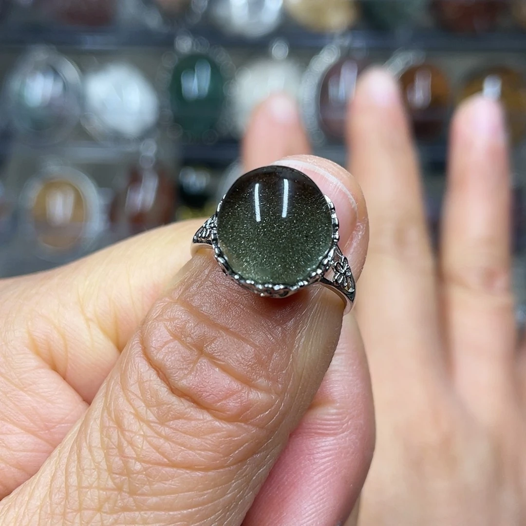 【闪购商品】水晶珠宝半成品银S925镶嵌戒指