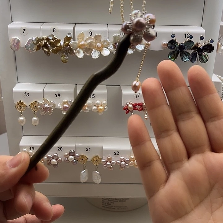 未镶嵌发簪淡水珍珠