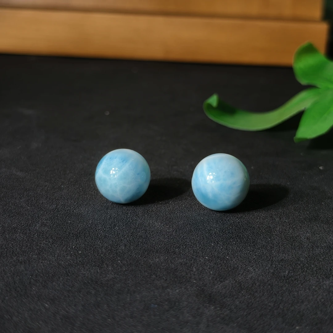 约13mm海纹石圆珠单珠多样性发一