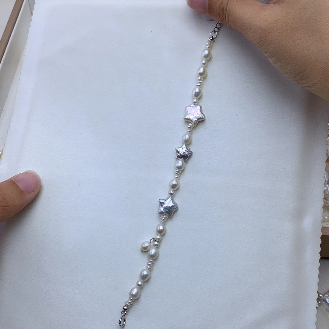 合金淡水珍珠胸饰