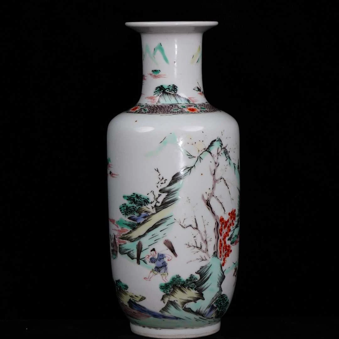 Lot54-Z粉彩瓶-清代年制D12-LW12270015001159