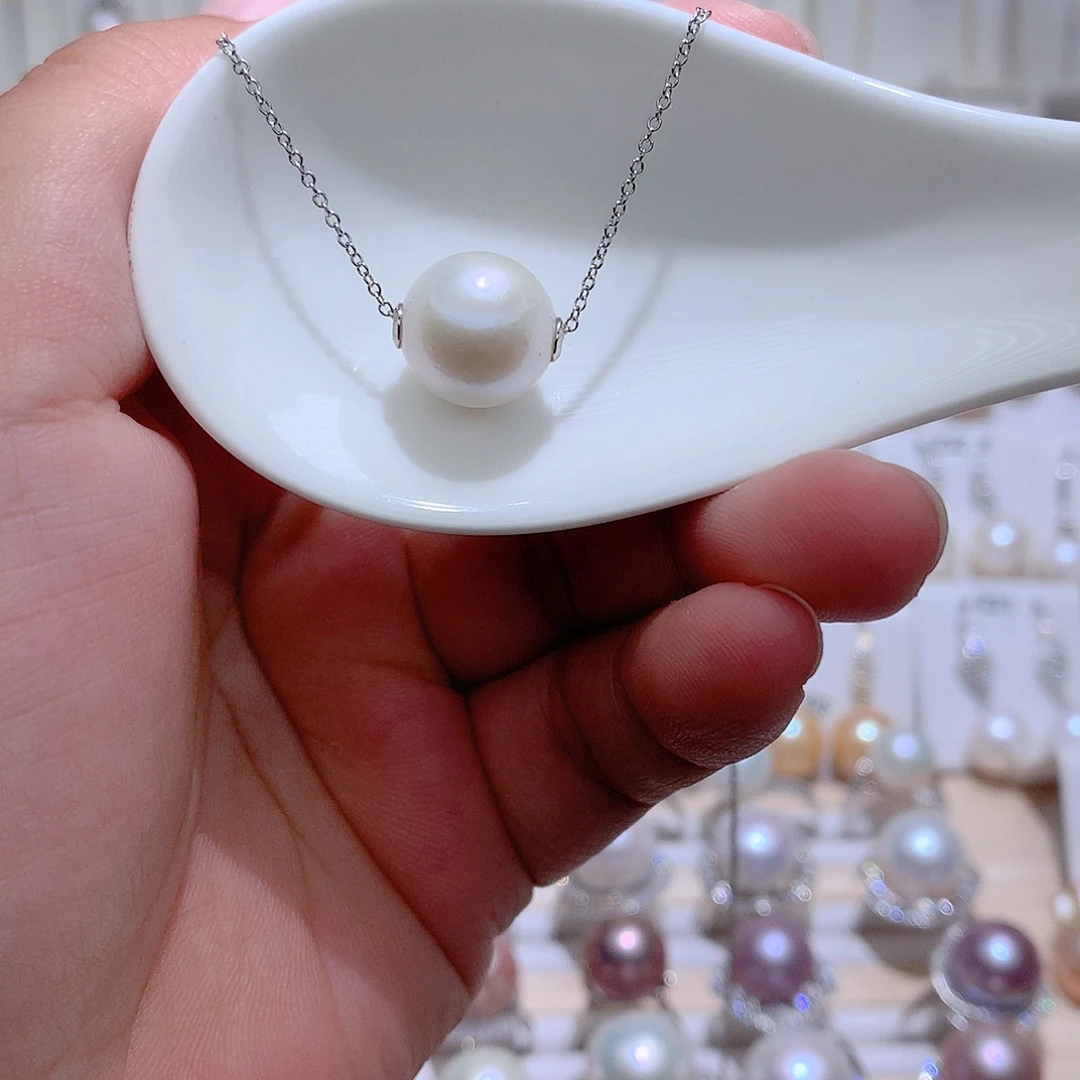 淡水珍珠未镶嵌吊坠(赠链)CC12.2mm