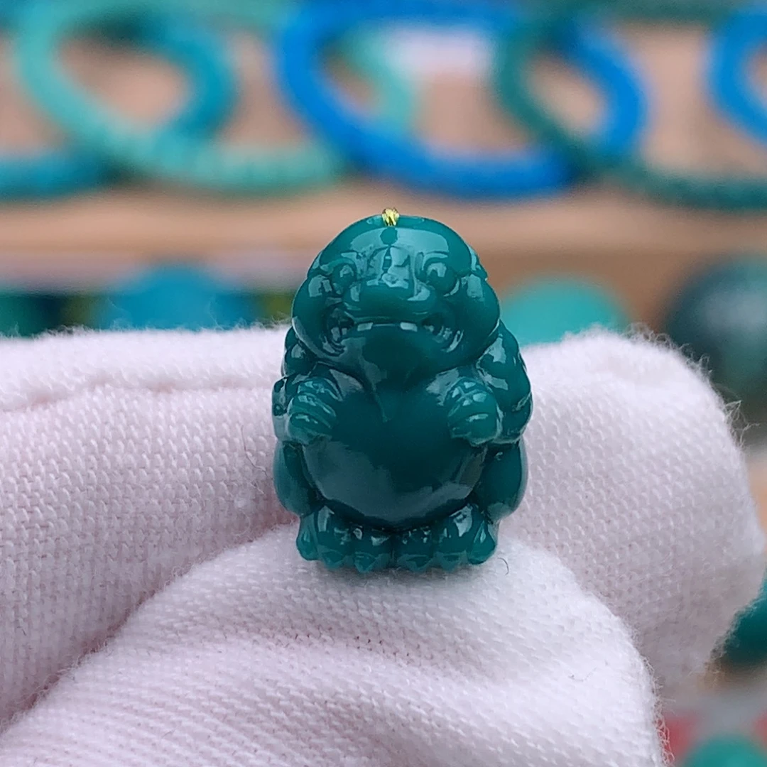 未镶嵌绿松石珠宝奇石抱抱兽