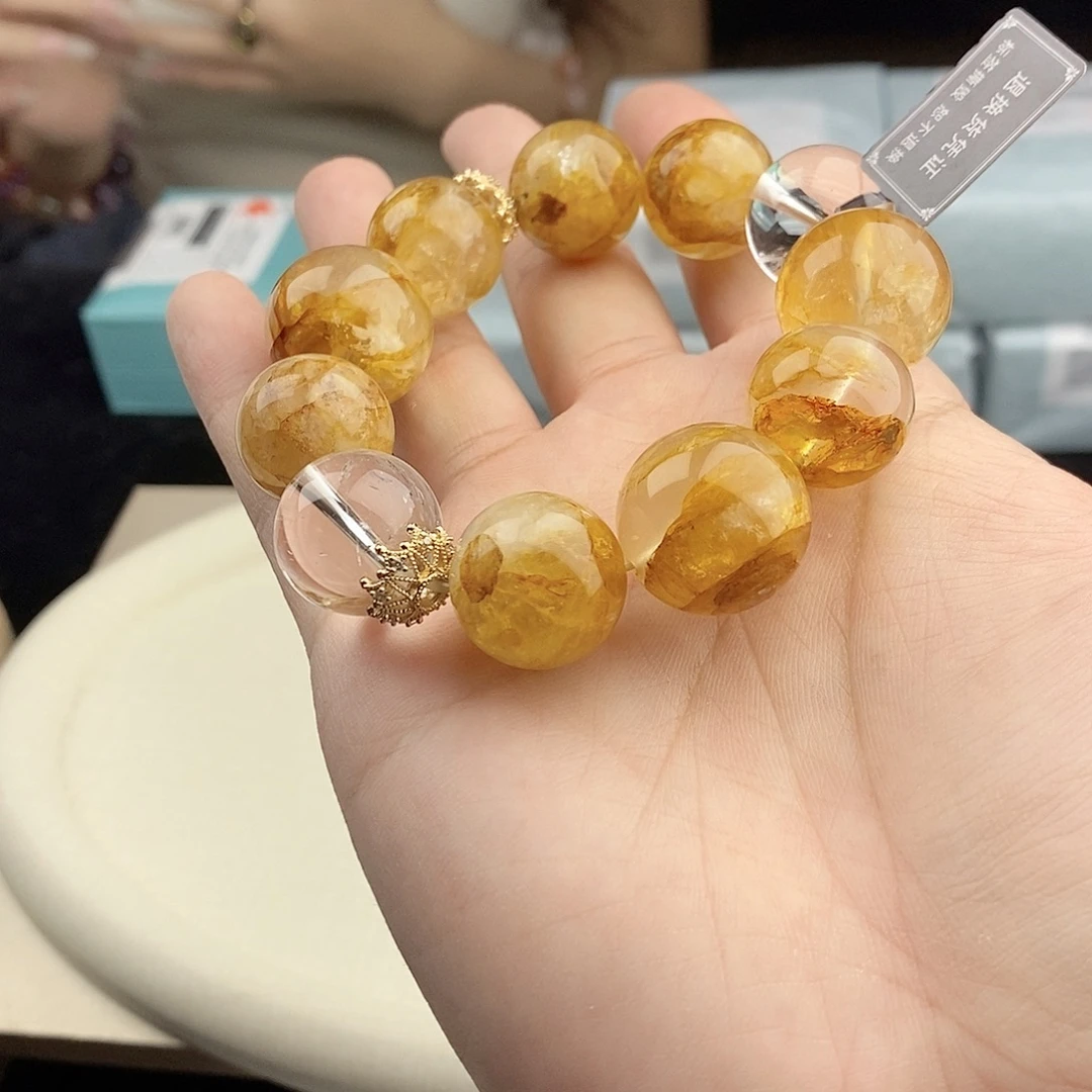银S925镀金镶嵌手链水晶