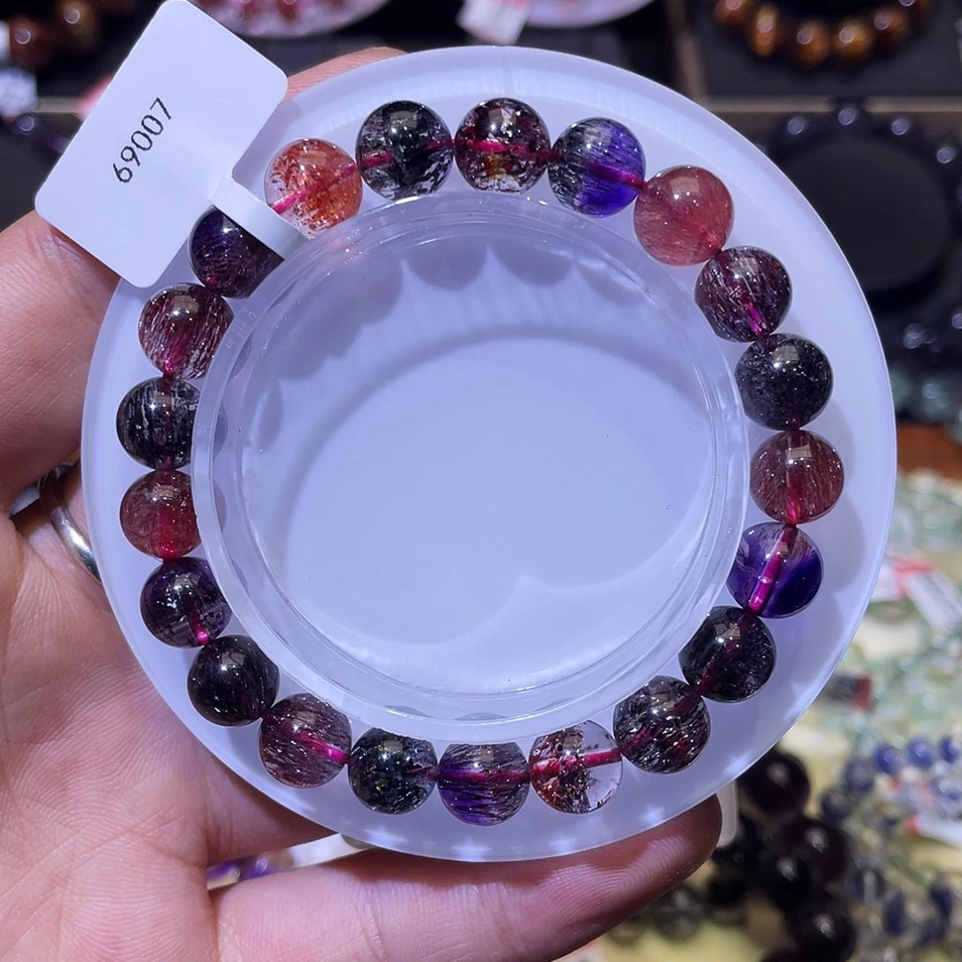 水晶手链未镶嵌黑加仑9.0