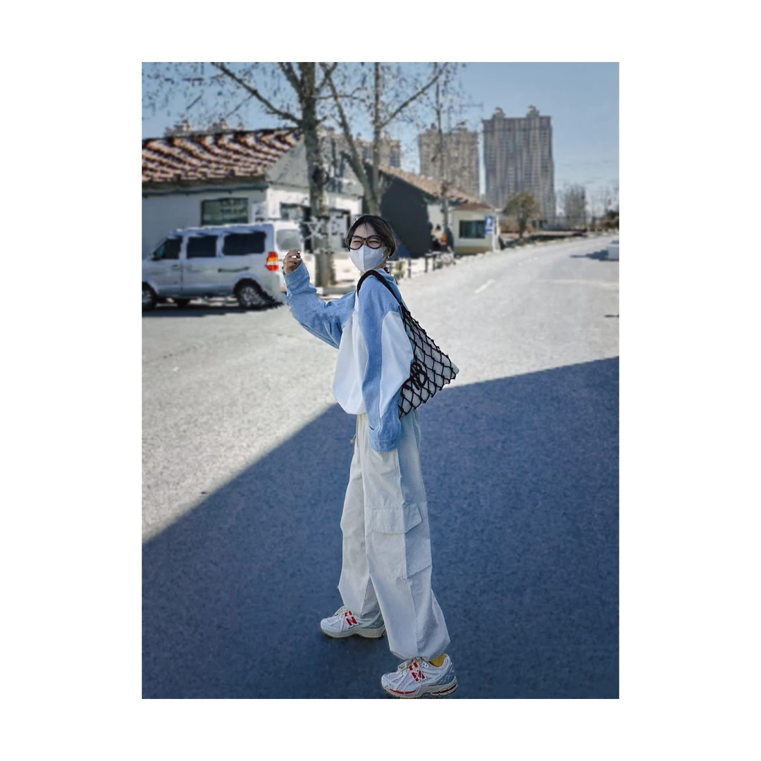 #1172 工装裤 秋季甜酷直筒工装裤 松紧腰