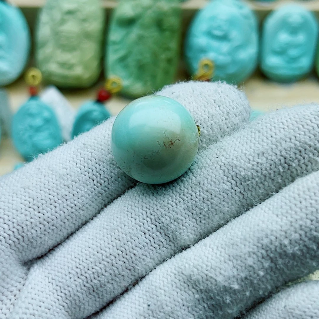 绿松石未镶嵌珠宝奇石18mm