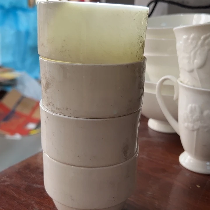 国营尾货骨瓷套杯四个