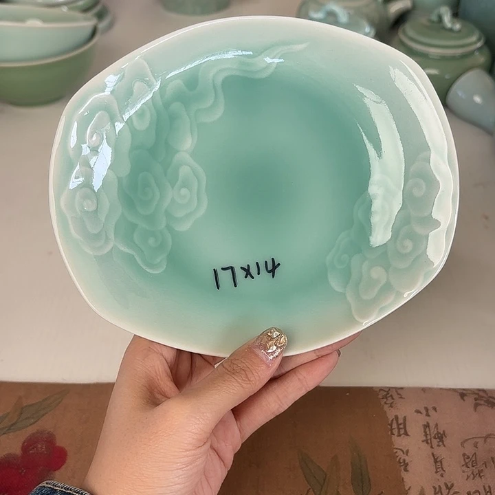 龙泉云间青瓷小米茶器