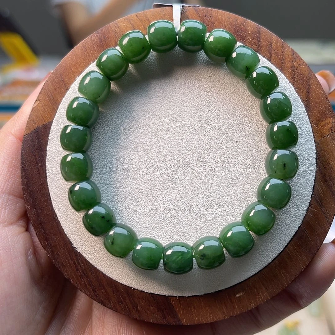 和田玉未镶嵌手串H21卡8*9